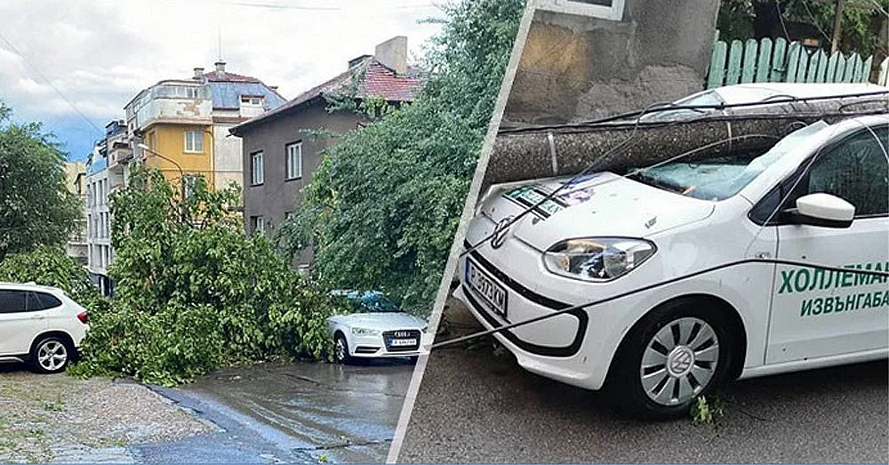 Нощен порой в София, буря вилня през Русе