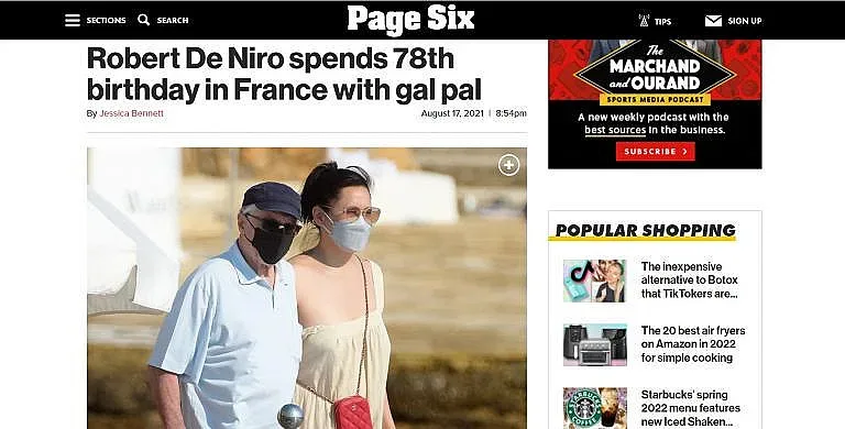 На 78 години. Нова любов за Робърт Де Ниро?