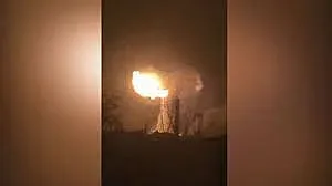 Взрив с формата на гъба от газопровод край Харков!