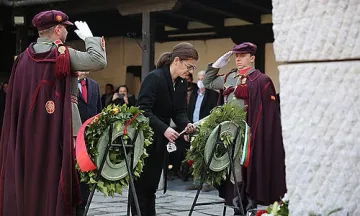 Генчовска и Тошко Йорданов почетоха Гоце Делчев в Скопие