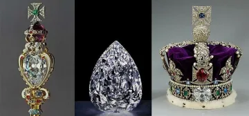 Кулинан краси скиптъра и короната на Елизабет II