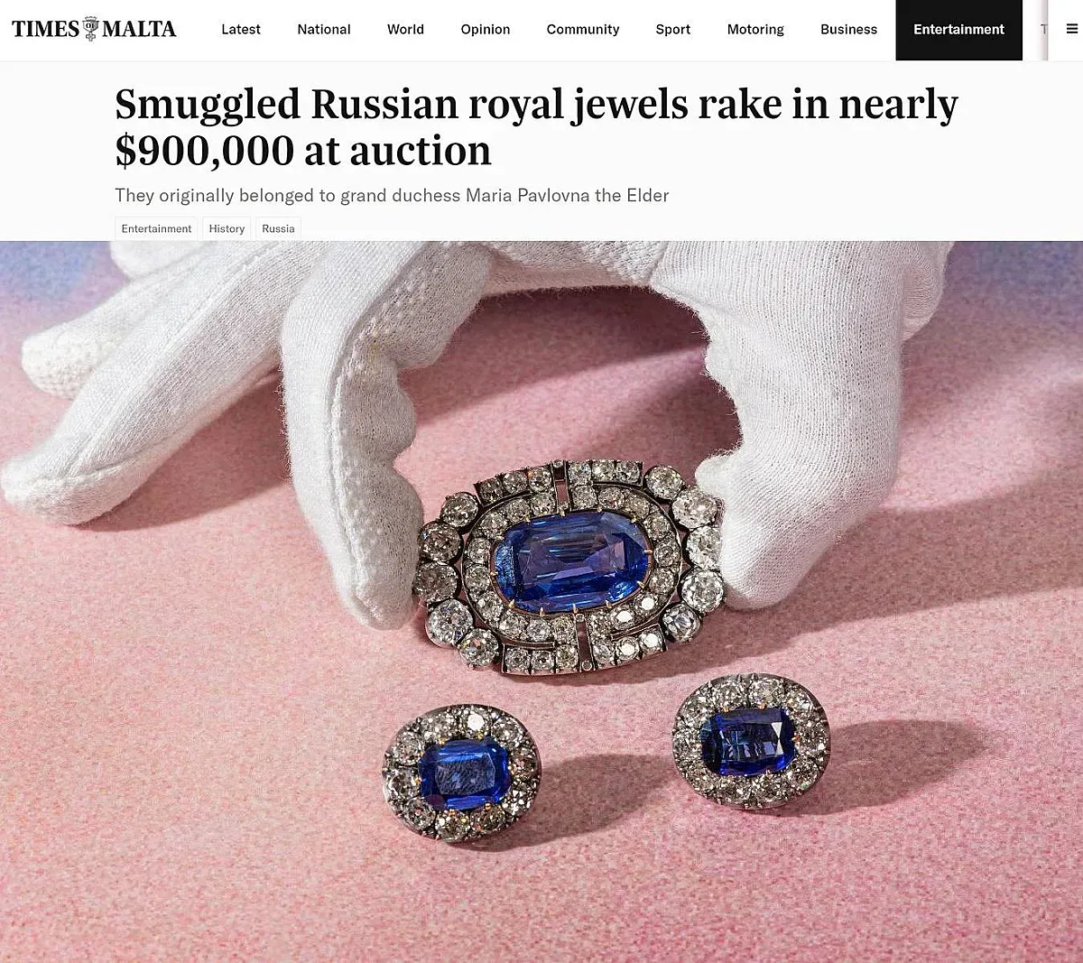 Продадоха на търг бижута на Романови, изнесени нелегално от Русия