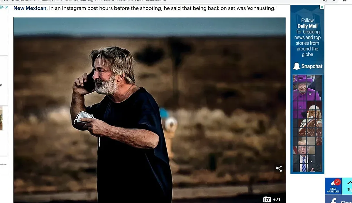 "Чудя се какво е да застреляш някой погрешка": Болдуин през 2017 г.