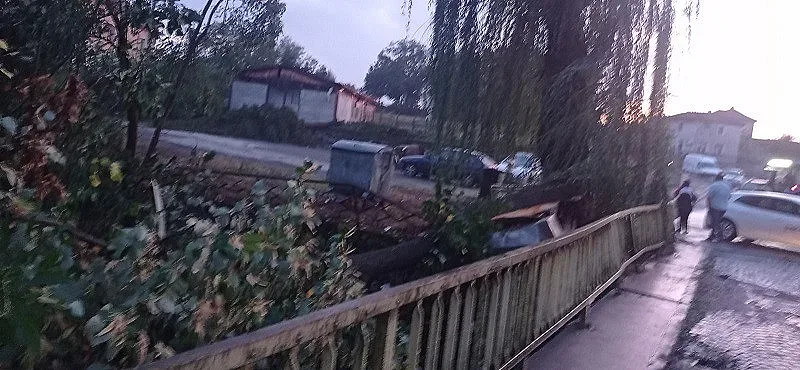 Смерч помете село. Изкоренени са дървета