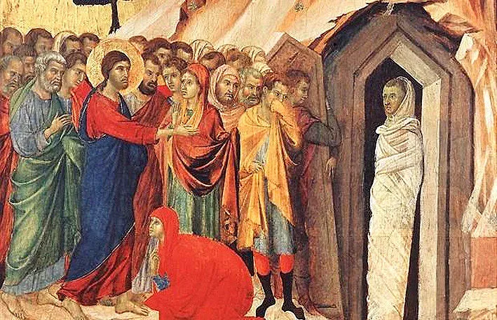 Възкресяването на Лазар и вход Господен в Йерусалим