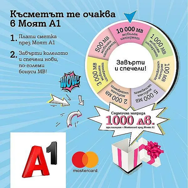 А1 дава до 10 000 МВ и възможност за печалба на 1000 лева