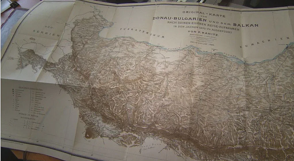 Княжество България очертано по карта на Каниц