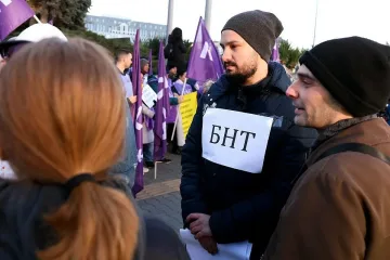 БНТ, БНР и БТА на протест, блокират ключово кръстовище в София