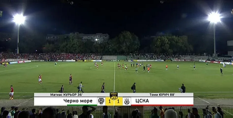 ЦСКА-София измъкна 1-1 във Варна
