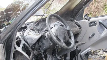 Пожар и 4 км задръстване на "Тракия"
