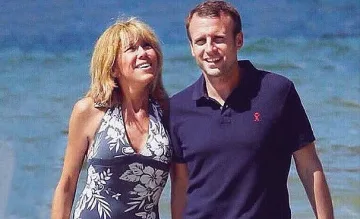 Брижит Макрон младее с плодове и зеленчуци