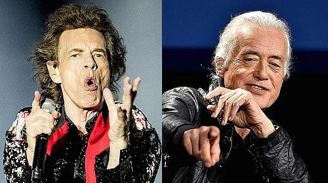 Джими Пейдж в олдскуул парче на "Ролинг Стоунс"