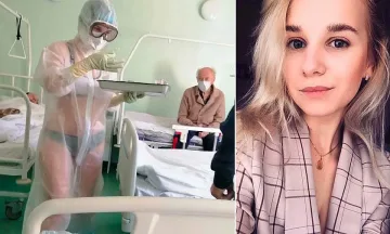 Политици и лекари зад голата медсестра