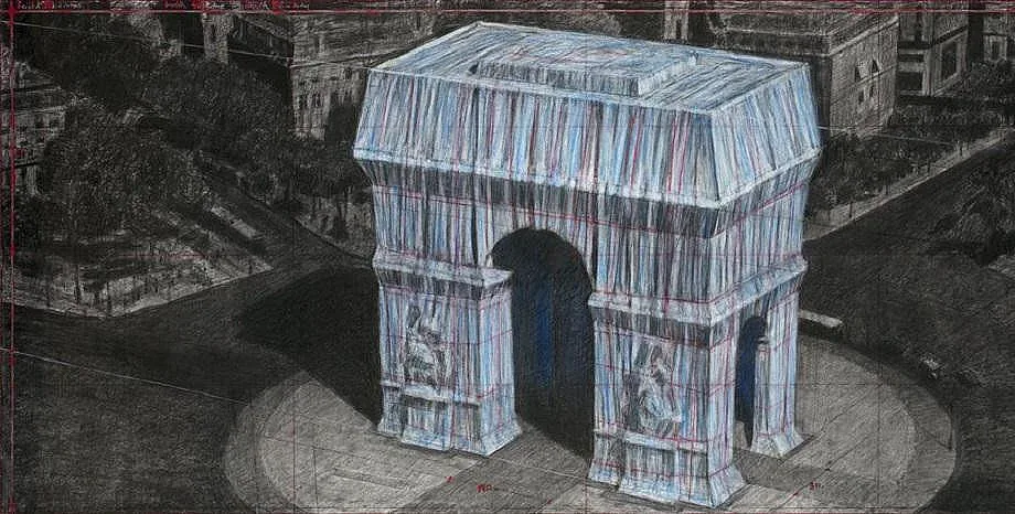 Кристо ще опакова Триумфалната арка догодина