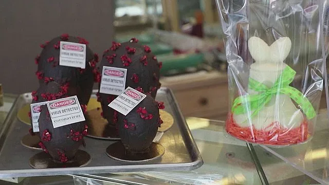 Шоколадови яйца "Коронавирус"