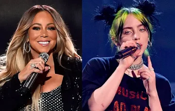 Марая Кери и Били Айлиш пеят от къщи