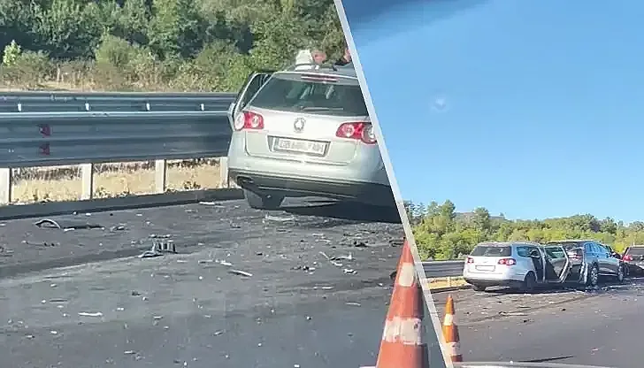 Верижно меле с четири автомобила. Кошмар по пътя към Гърция