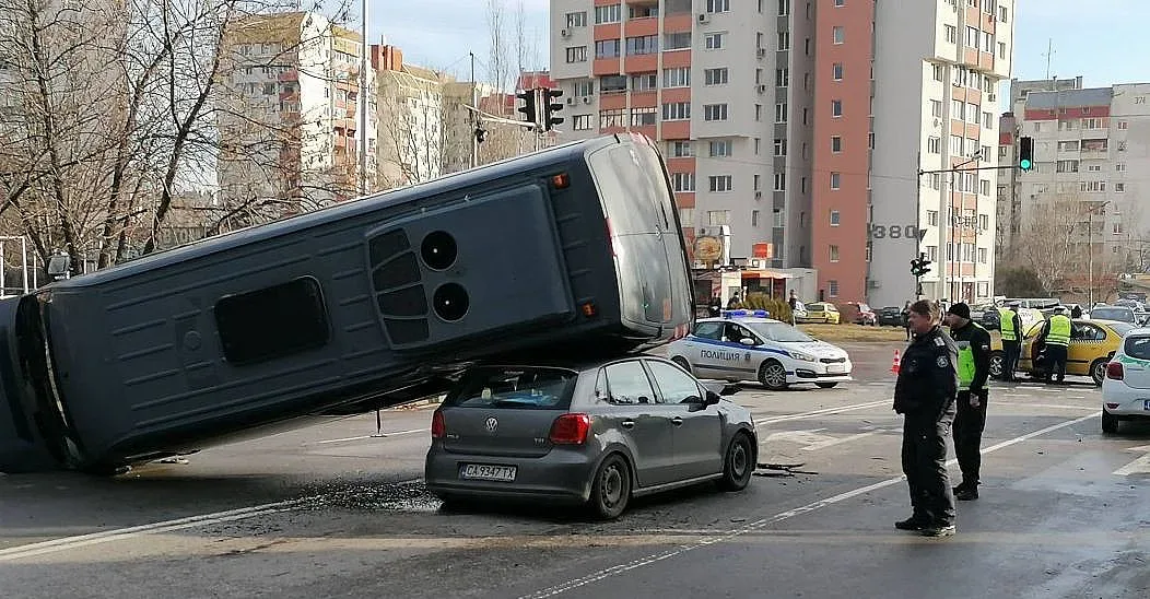Като на кино: Катастрофа с каскада насред София