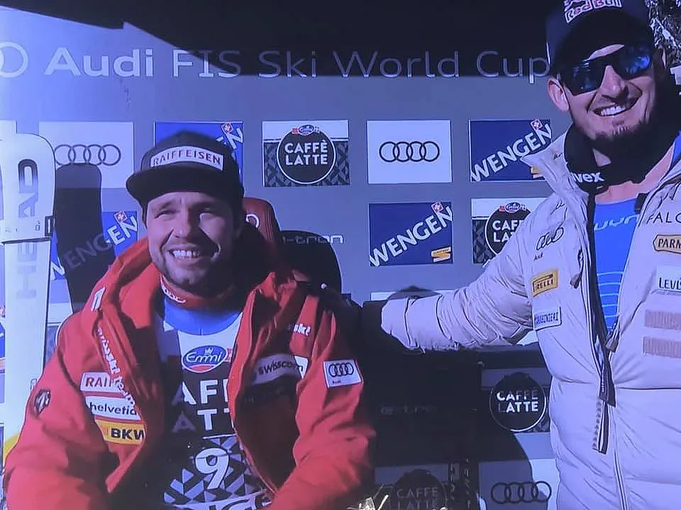 Фойц триумфира на спускането във Венген