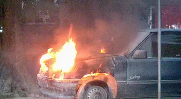 Автомобил се запали на Околовръстното в София