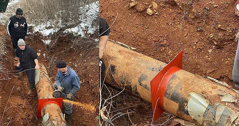Сложиха тапа на тръба за вода до Правец