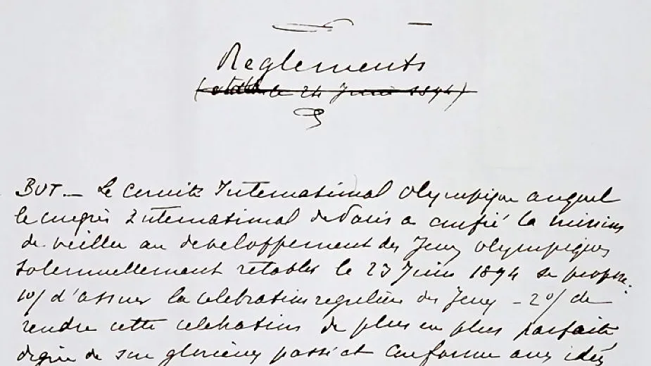 Продадоха за $8,8 млн. ръкописа на олимпийската харта
