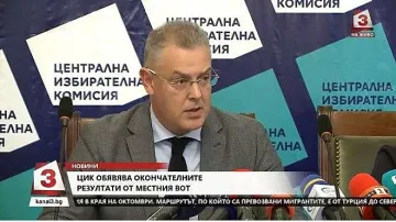 ЦИК: Активността на втория тур е 42,10%
