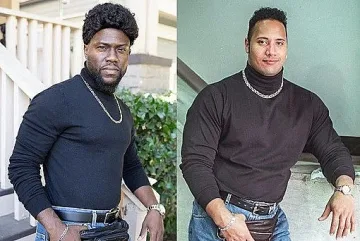 Кевин Харт се облече като Скалата