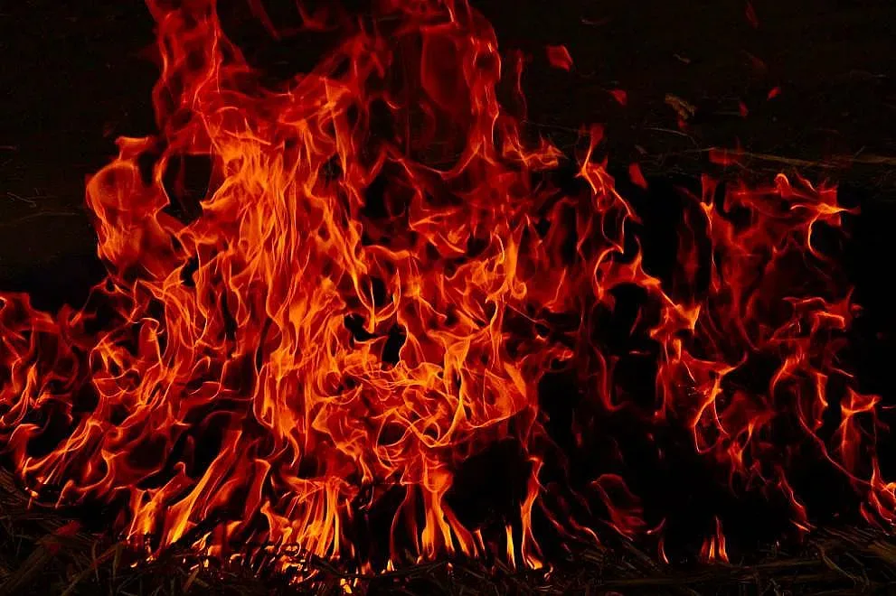 Пожар горя на хълма Трапезица