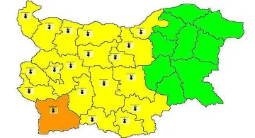 Оранжев код за високи температури