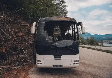 Автобус с молдовски деца се запали по време на движение
