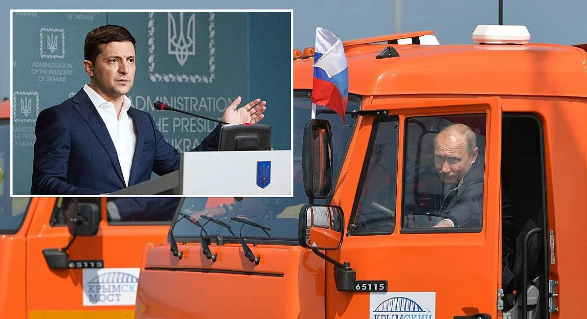 Като Путин: Зеленски ще подкара камион по моста