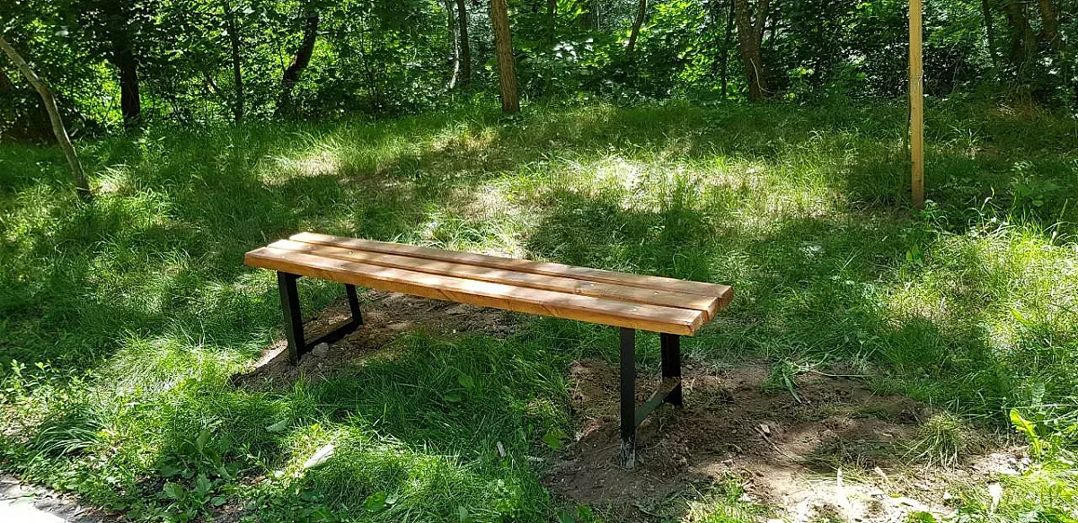 Нови пейки по алеята за парк „Бачиново“