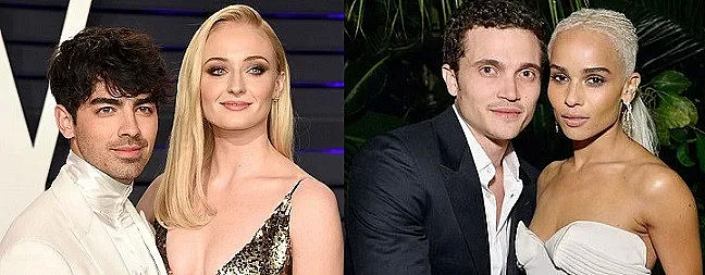 Софи Търнър и Зоуи Кравиц се омъжват в един ден