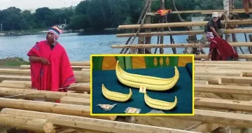 Индианци строят тръстиков кораб край Белослав