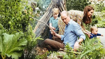 Уилям и Кейт в необятната горска градина в Челси