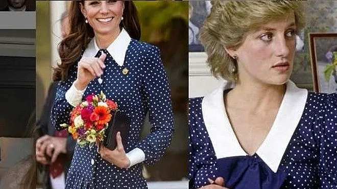 Кейт с рокля като на принцеса Даяна (СНИМКИ)