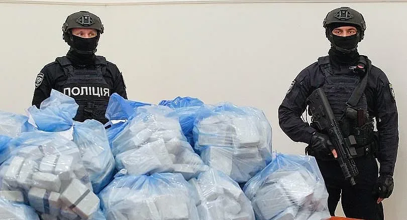 Рекордни 19,5 тона кокаин хванаха в Украйна