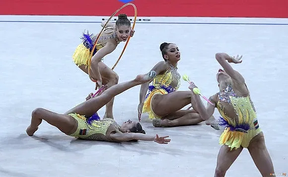 Ансамбълът с бронз от многобоя в Баку (ВИДЕО)