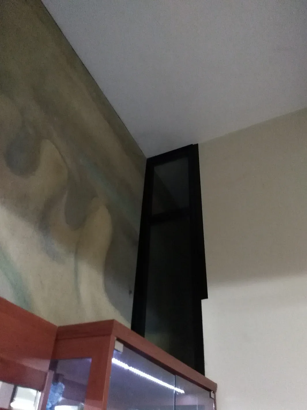 Стенопис на Дечко Узунов, скрит за гипсокартон