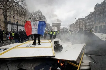 Насилие на протеста на „жълтите жилетки“