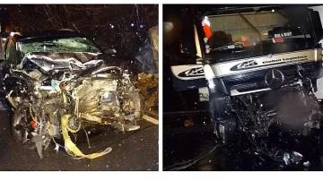 Челен удар между ТИР и джип затвори път Е-79 до Кресна