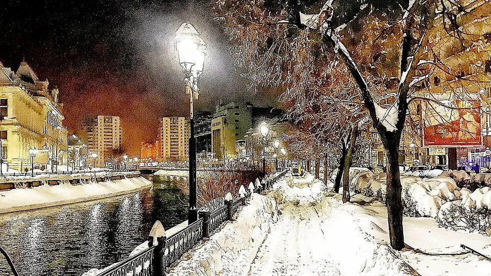 Южна Румъния осъмна в кристална ледена покривка