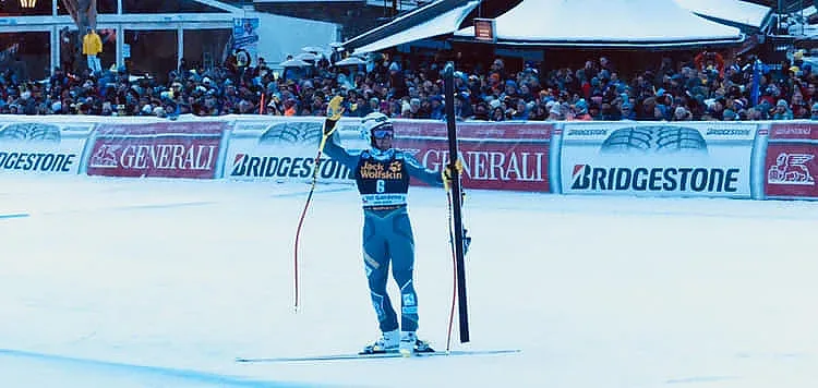 Килде доминираше на спускането във Вал Гардана