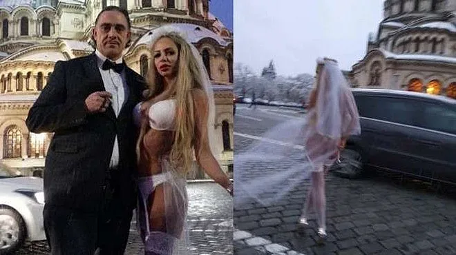 Плеймейтка се снима гола пред „Св. Александър Невски"