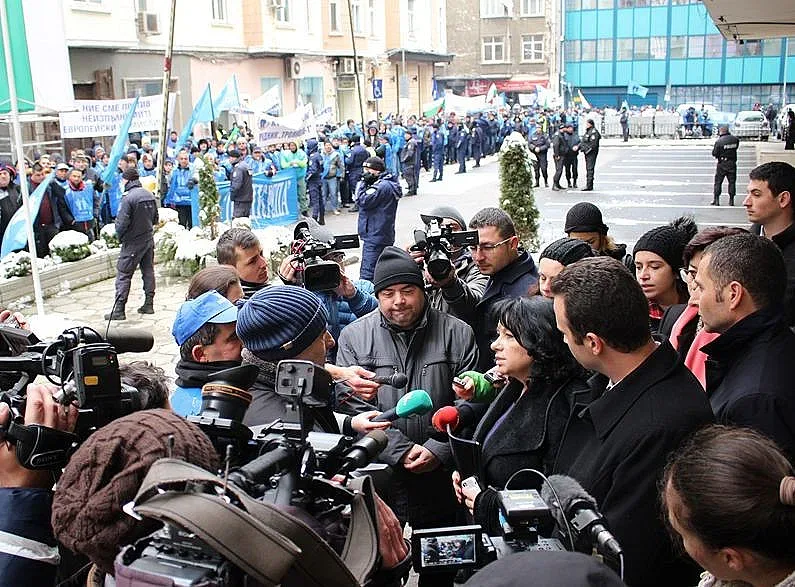 Миньори протестираха в София за въгледобивната енергетика