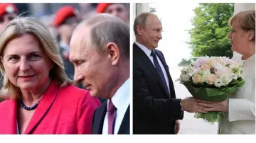 С две дами е днес Путин: Първо сватба на първия дипломат на Австрия, после - работа с немския канцлер