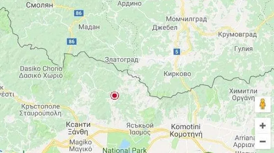 БАН: Трус от 2,4 по Рихтер регистриран край Златоград, но не е усетен