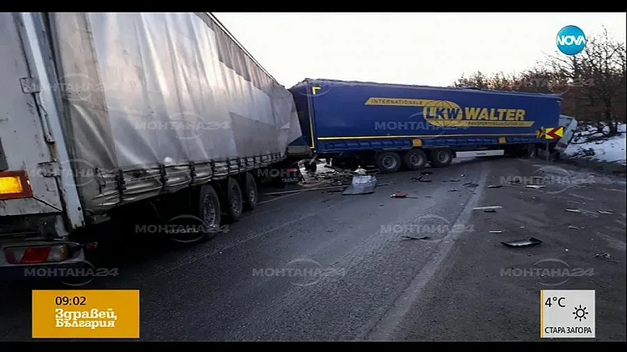 Три тира блокираха пътя между Монтана и Видин
