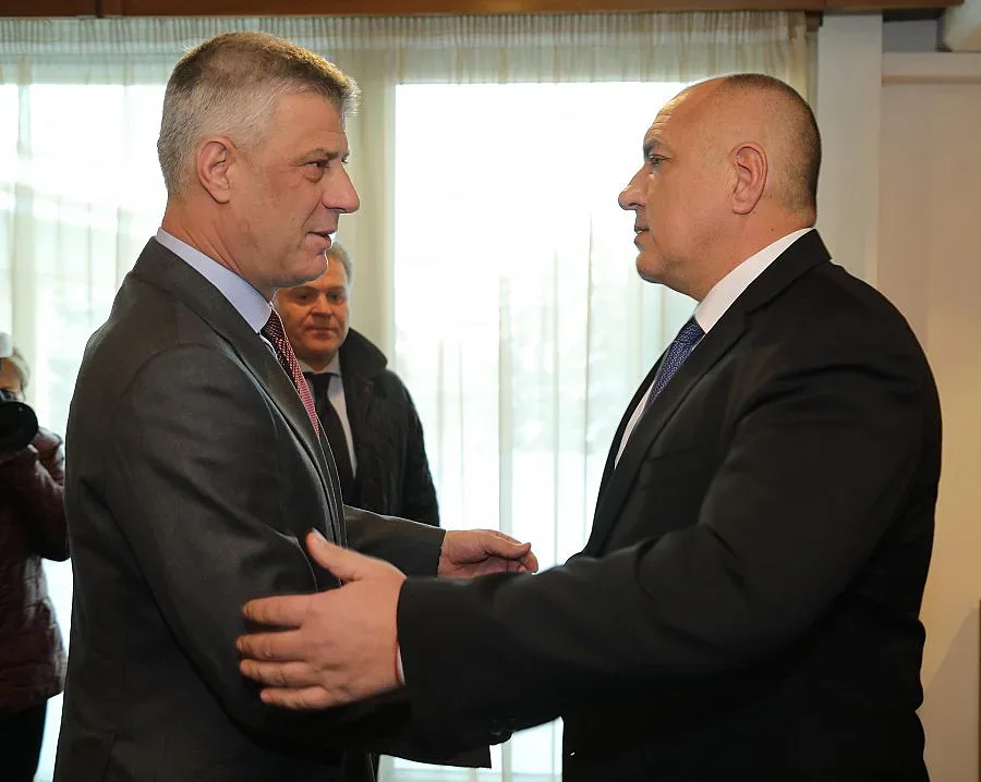 Премиерът Бойко Борисов разговаря с президента на Косово Хашим Тачи